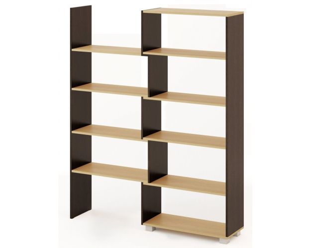 Стеллаж раздвижной (Венге/Беленый дуб)