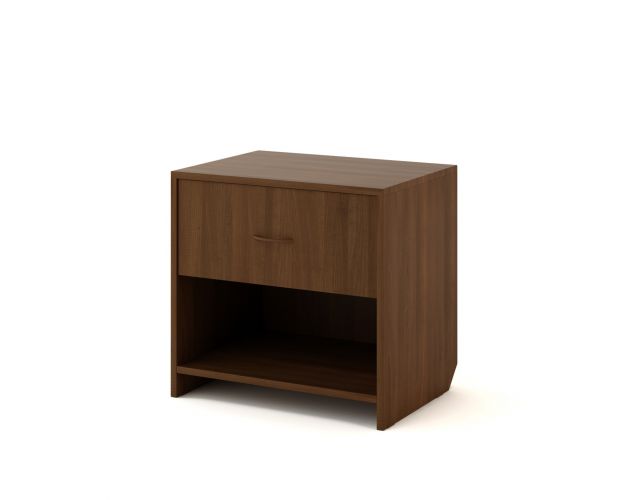 Тумба прикроватная с ящиком (Орех темный)