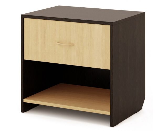 Тумба прикроватная с ящиком (Венге/Беленый дуб)