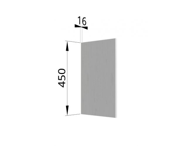 Панель торцевая (для шкафа горизонтального высокого) ВПГ Монца, Ройс (Кварц черный)