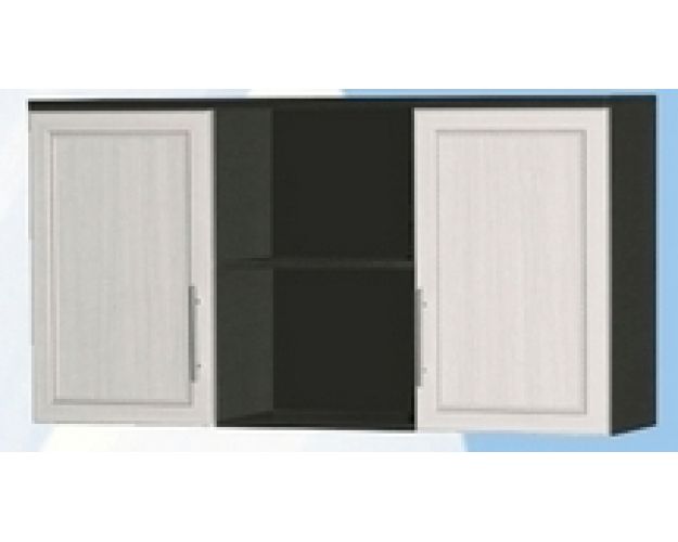 Антресоль большая двухдверная ДЛЯ ГОСТИНОЙ АБ-2 Венге/Дуб выбеленный