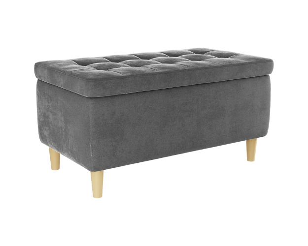 Пуф Чарли 2 графит (велюр)