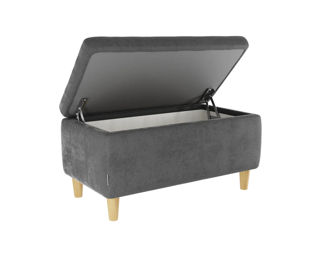 Пуф Чарли 2 графит (велюр)