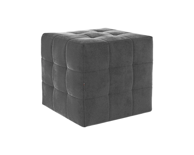 Пуф Рубик 2 графит велюр