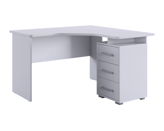Стол компьютерный 1200 угловой Лайт-2 белый