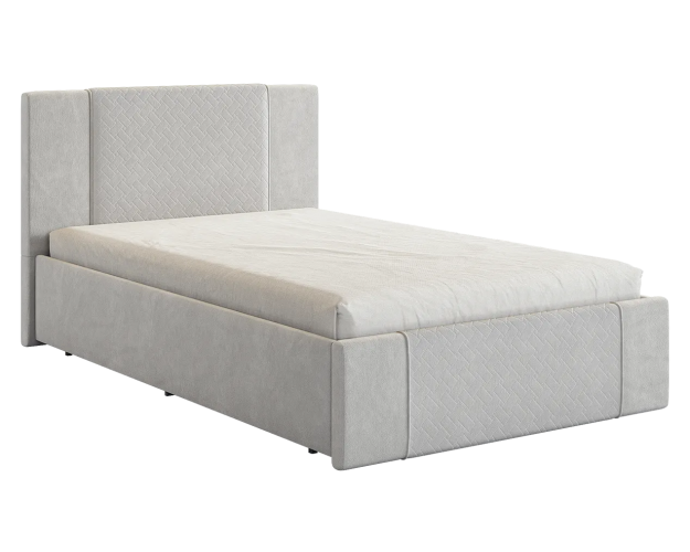 Кровать с основанием Хлоя 1200 галька (велюр)