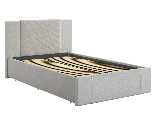 Кровать с основанием Хлоя 1200 галька (велюр)