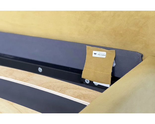 Кровать с основанием 900 Лео медовый / графит (велюр)