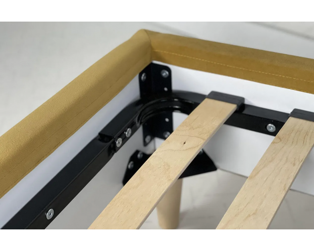 Кровать с основанием 900 Лео медовый / графит (велюр)