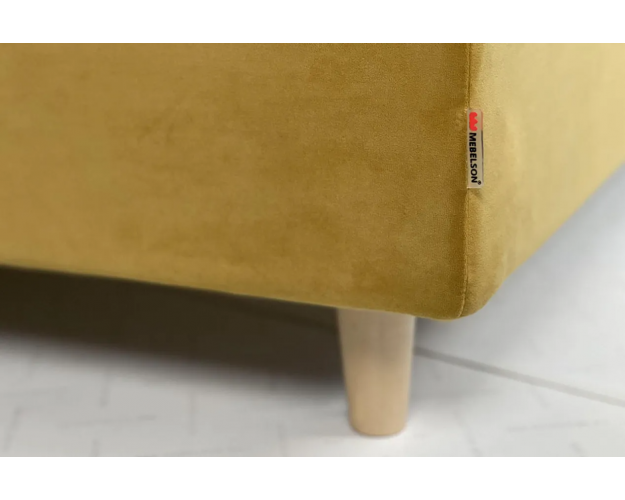 Кровать с основанием 900 Лео медовый / графит (велюр)