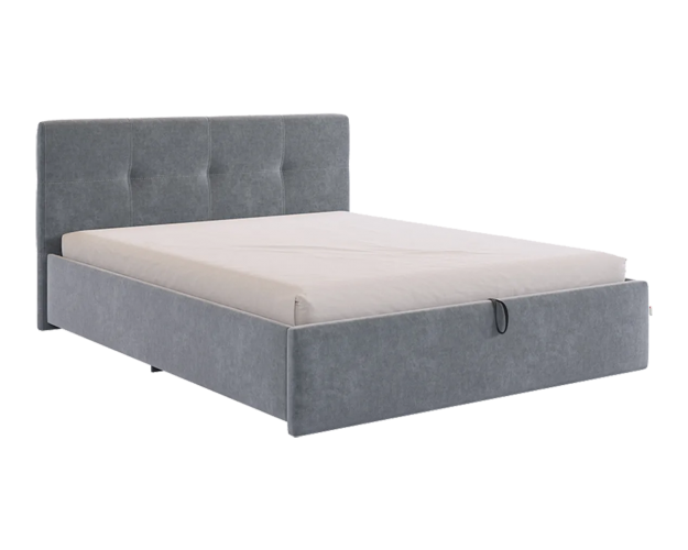 Кровать с подъемным механизмом Веста 1600 графит (велюр)