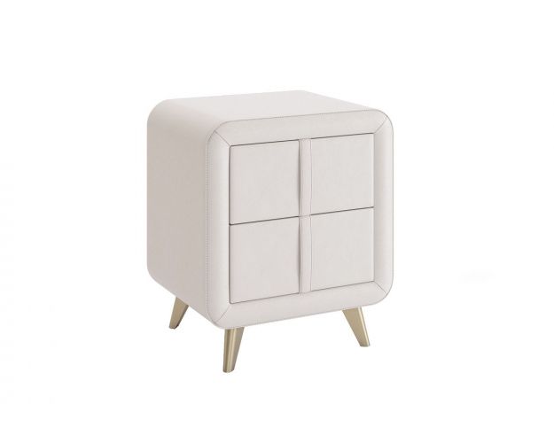 Тумба прикроватная Софи белый экокожа