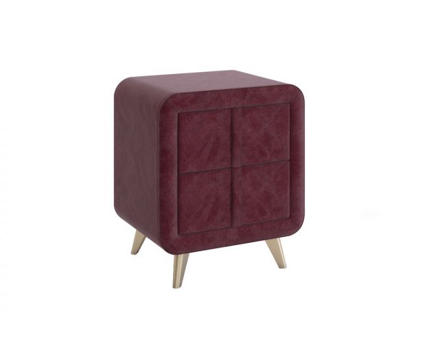 Тумба прикроватная Софи 2 бордо велюр