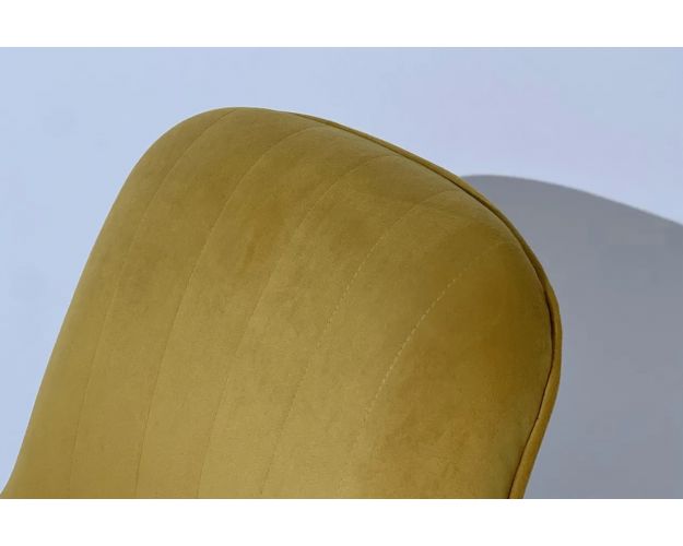 Стул Лари желтый (велюр) / белый