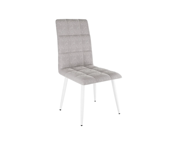 Стул Турин 2 пепельный (велюр) / белый