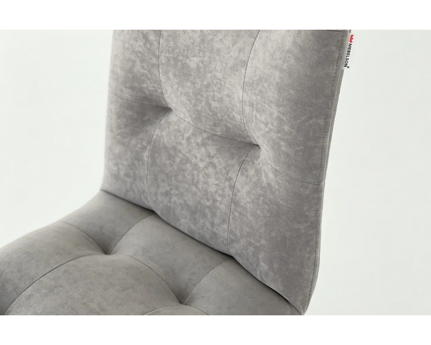 Стул Турин 2 пепельный (велюр) / белый