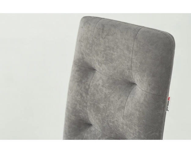 Стул Турин 2 пепельный (велюр) / белый