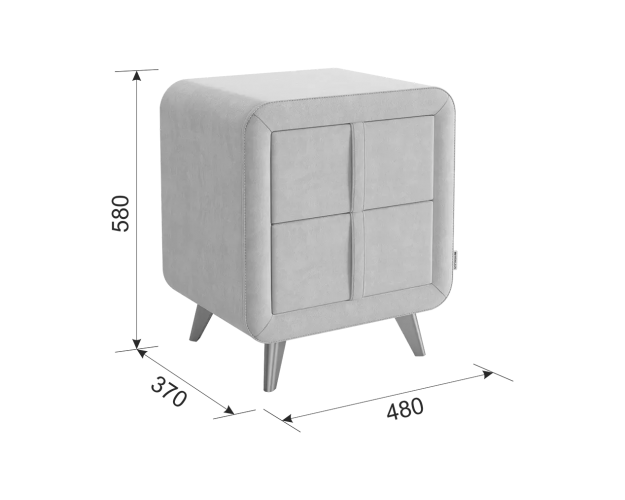 Тумба прикроватная Софи 2 какао велюр