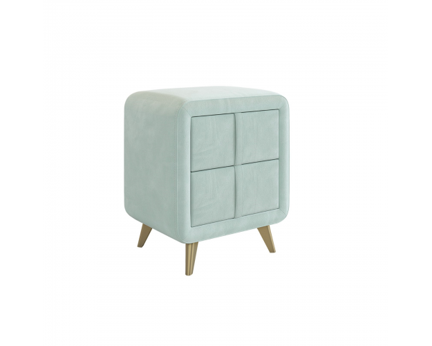 Тумба прикроватная Софи 2 мята велюр