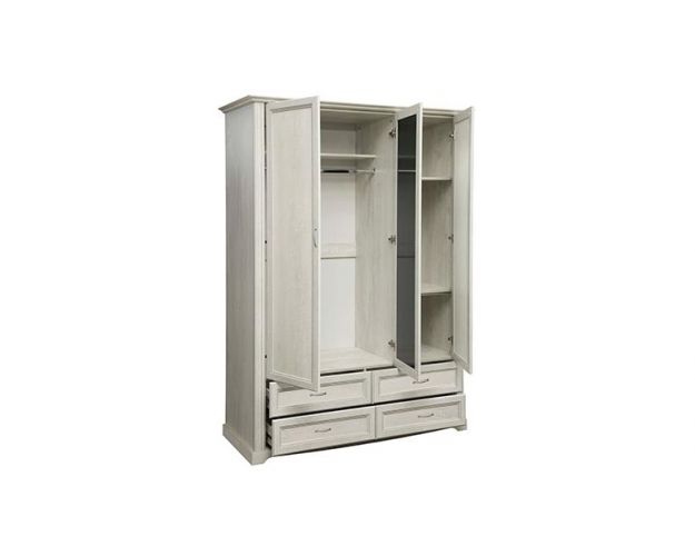 Шкаф для одежды "Сохо" (бетон пайн белый/4 ящика/1532)