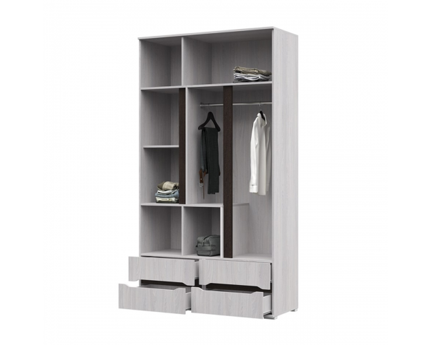 Шкаф четырехдверный Валенсия ШК 014 дуб анкор светлый / дуб анкор