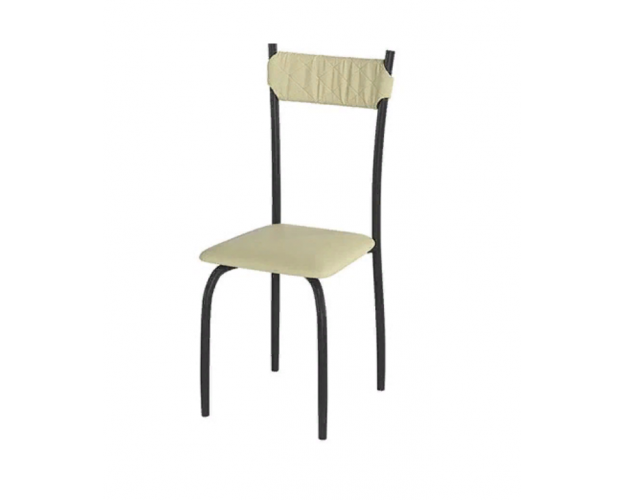 Стул Оскар (экокожа ваниль/черный)