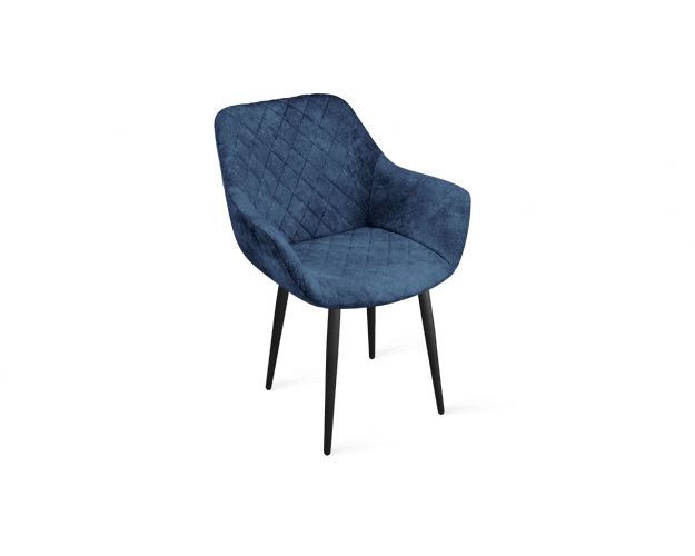 Стул «Дастин» К1С Черный/Микровелюр Wellmart Indigo