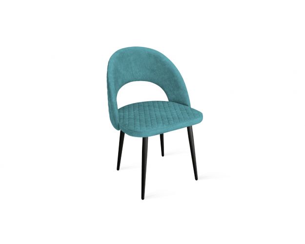 Стул «Гэтсби» К1К Черный/Микровелюр Wellmart Blue