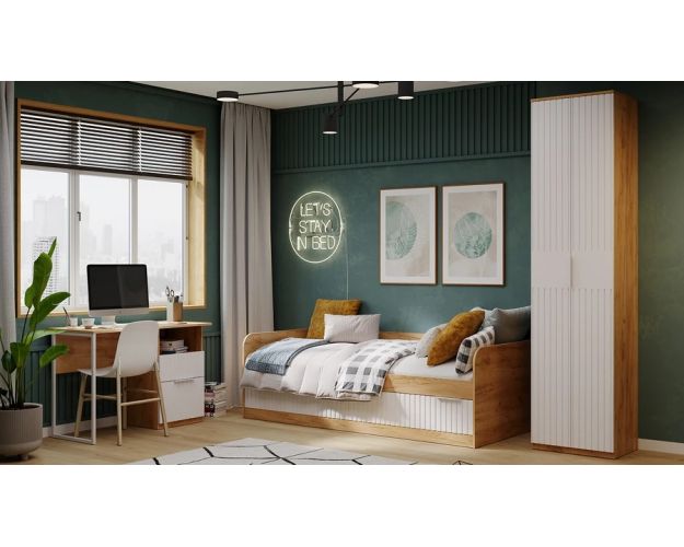 МС детская "Хилтон" дуб крафт золотой / белый матовый