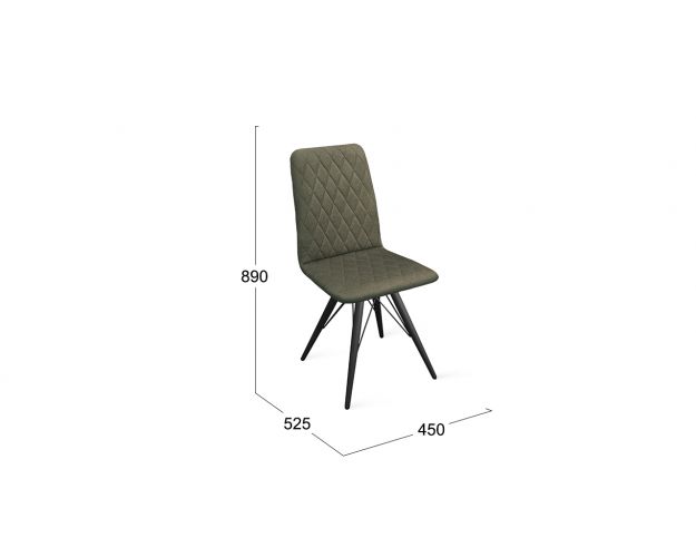 Стул «Стенли» К3 Черный муар/Микровелюр Jercy Deep Green