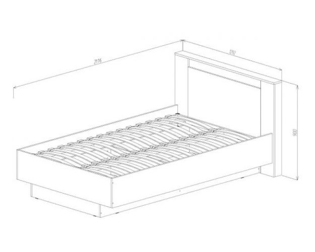 Кровать 1200 Бостон анкор светлый / венге